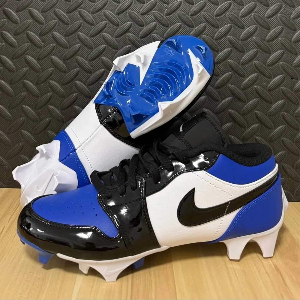 Nike Air Jordan 1 Low TD Royal Blue Black White Football FJ6245-401 Mens Size 8‎